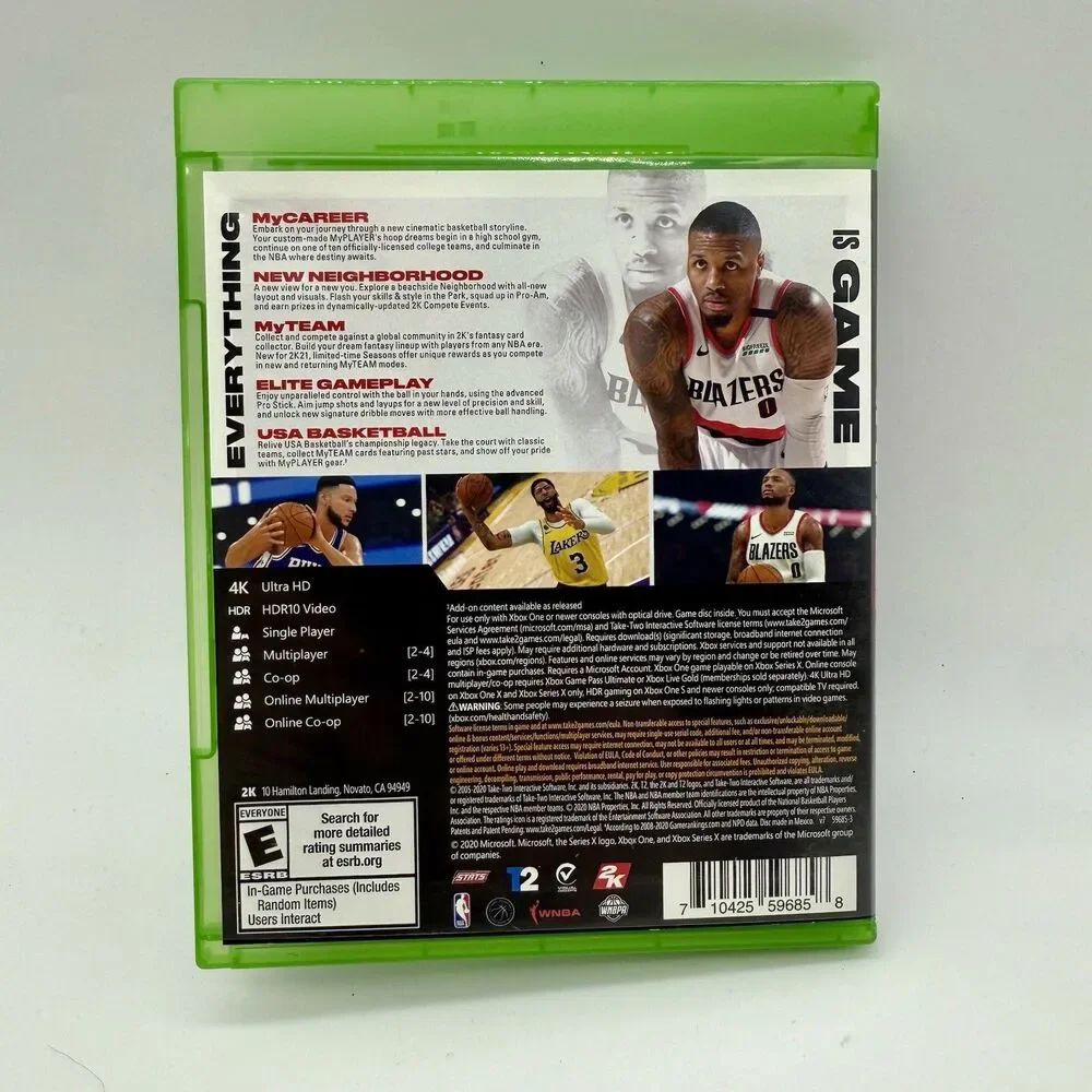 NBA 2K21 For Xbox One Game Case And Insert Tested‎
